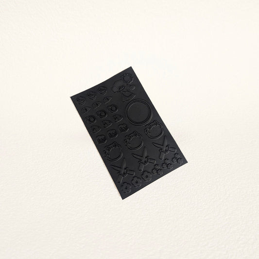 スタンプ用 大判 ゴムシート 黒ゴム 小サイズ（75mm×120mm）