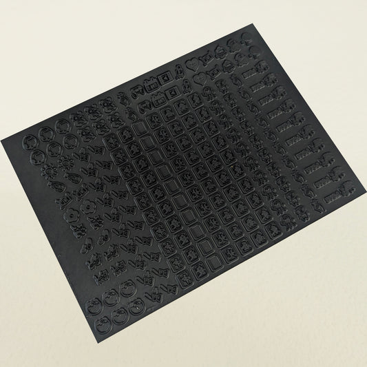 スタンプ用 大判 ゴムシート 黒ゴム 大サイズ（150mm×200mm）1枚