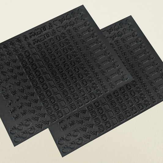 スタンプ用 大判 ゴムシート 黒ゴム 大サイズ（150mm×200mm）2枚