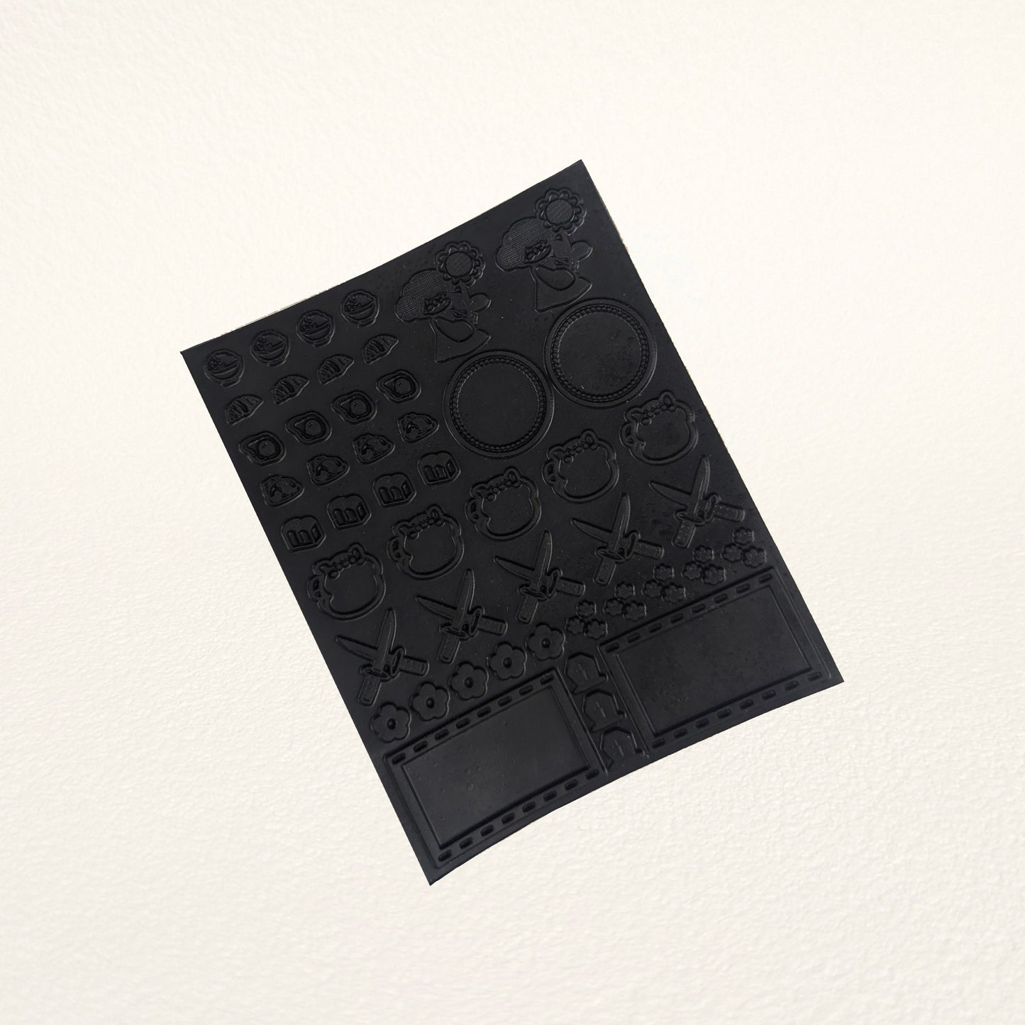 スタンプ用 大判 ゴムシート 黒ゴム 中サイズ（120mm×150mm）