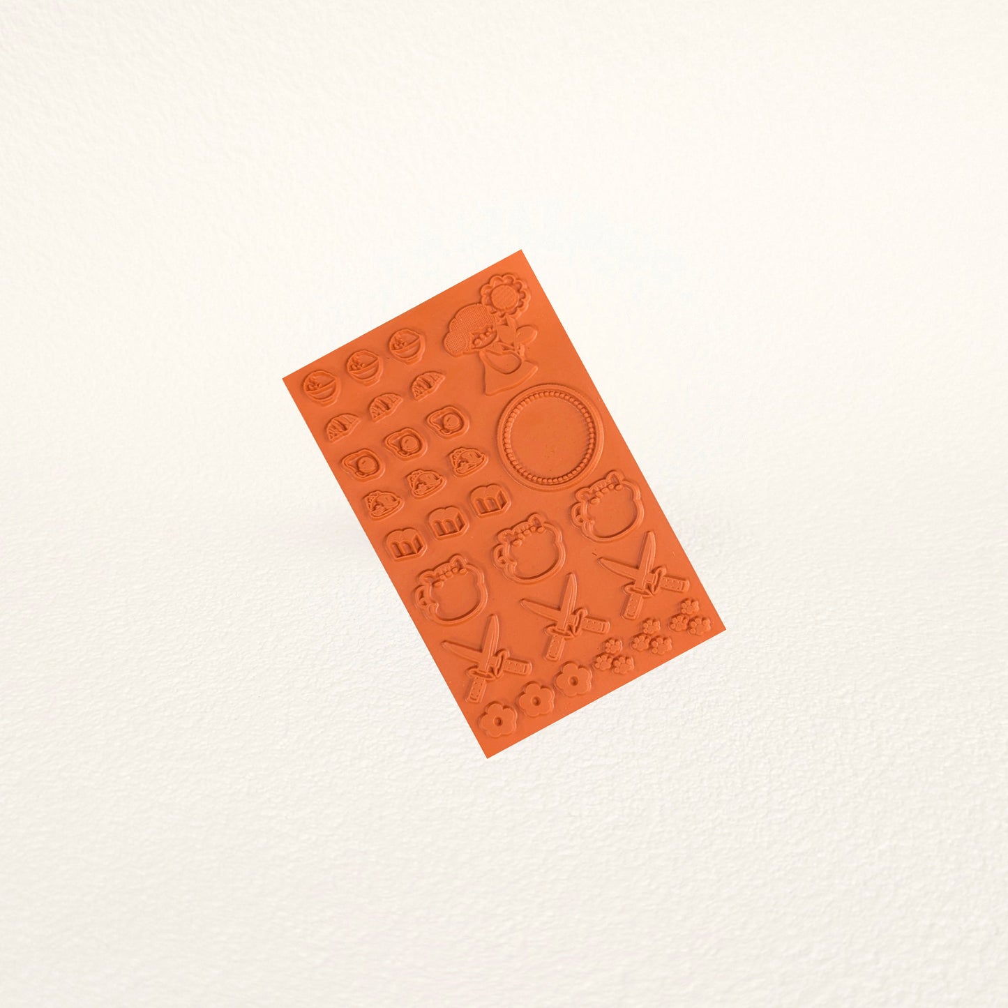 スタンプ用 大判 ゴムシート 赤ゴム 小サイズ（75mm×120mm）
