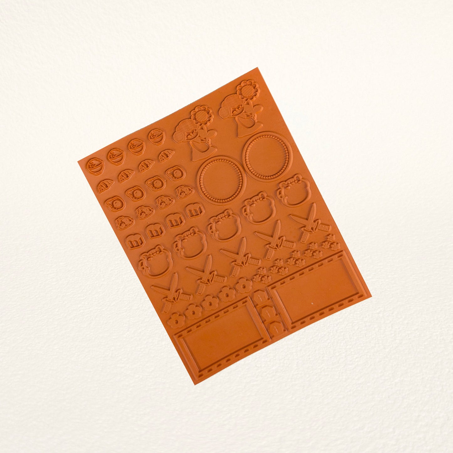 スタンプ用 大判 ゴムシート 赤ゴム 中サイズ（120mm×150mm）