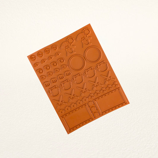 スタンプ用 大判 ゴムシート 赤ゴム 中サイズ（120mm×150mm）