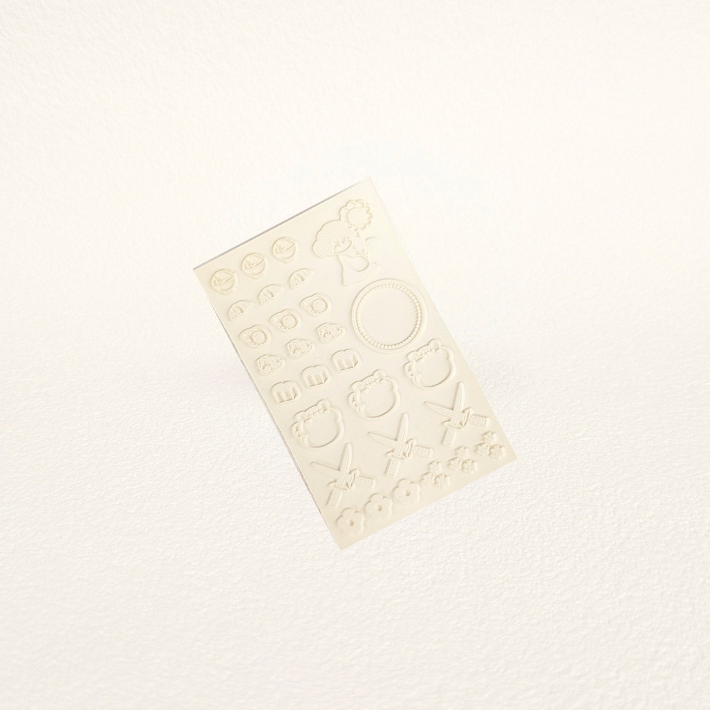 スタンプ用 大判 ゴムシート 白ゴム 小サイズ（75mm×120mm）